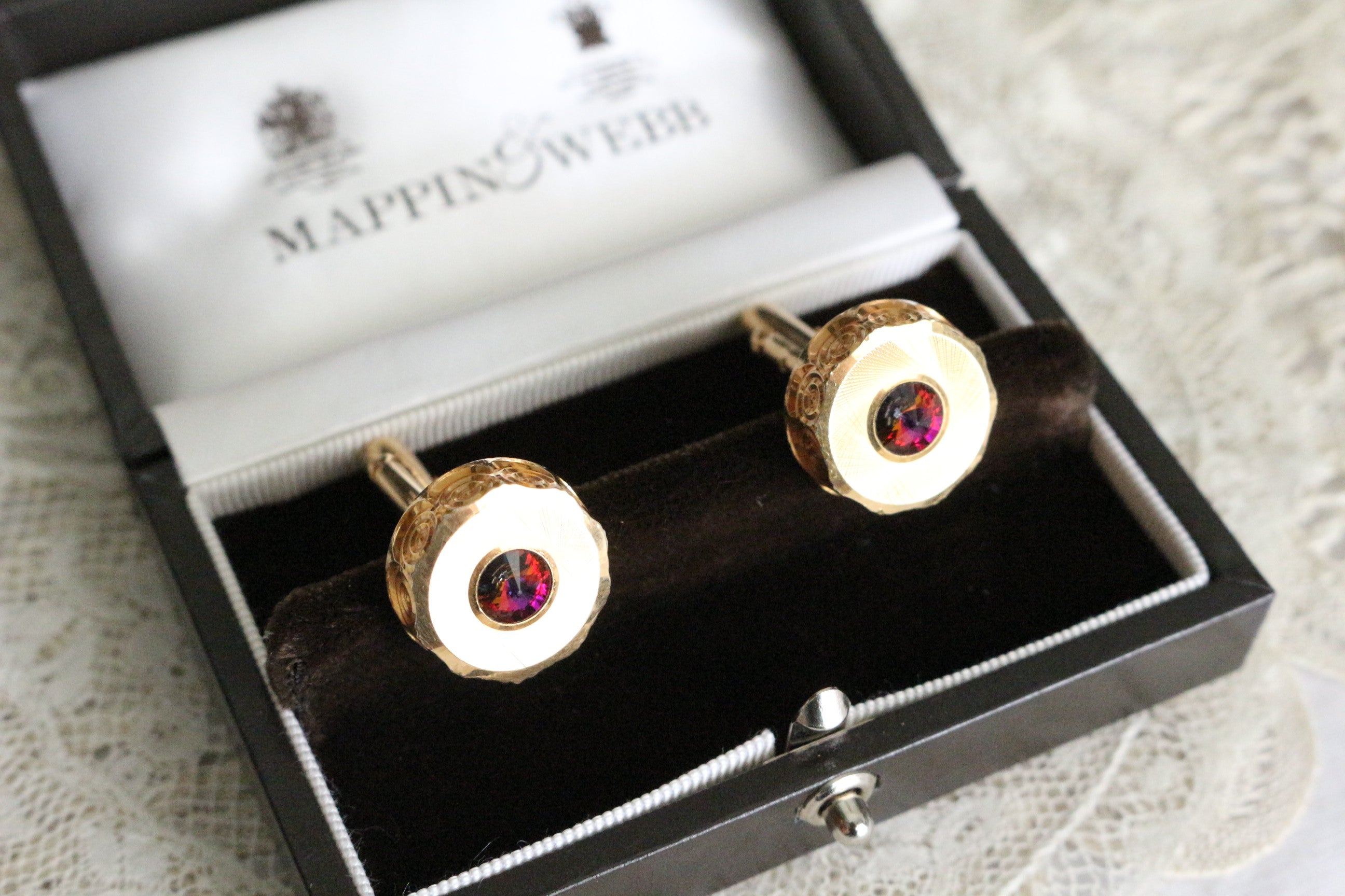 Cuff Links – Anna's Purple Emerald