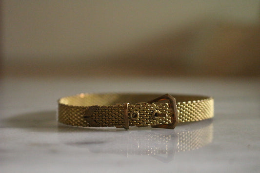 Vintage Gold Mesh Belt Bracelet