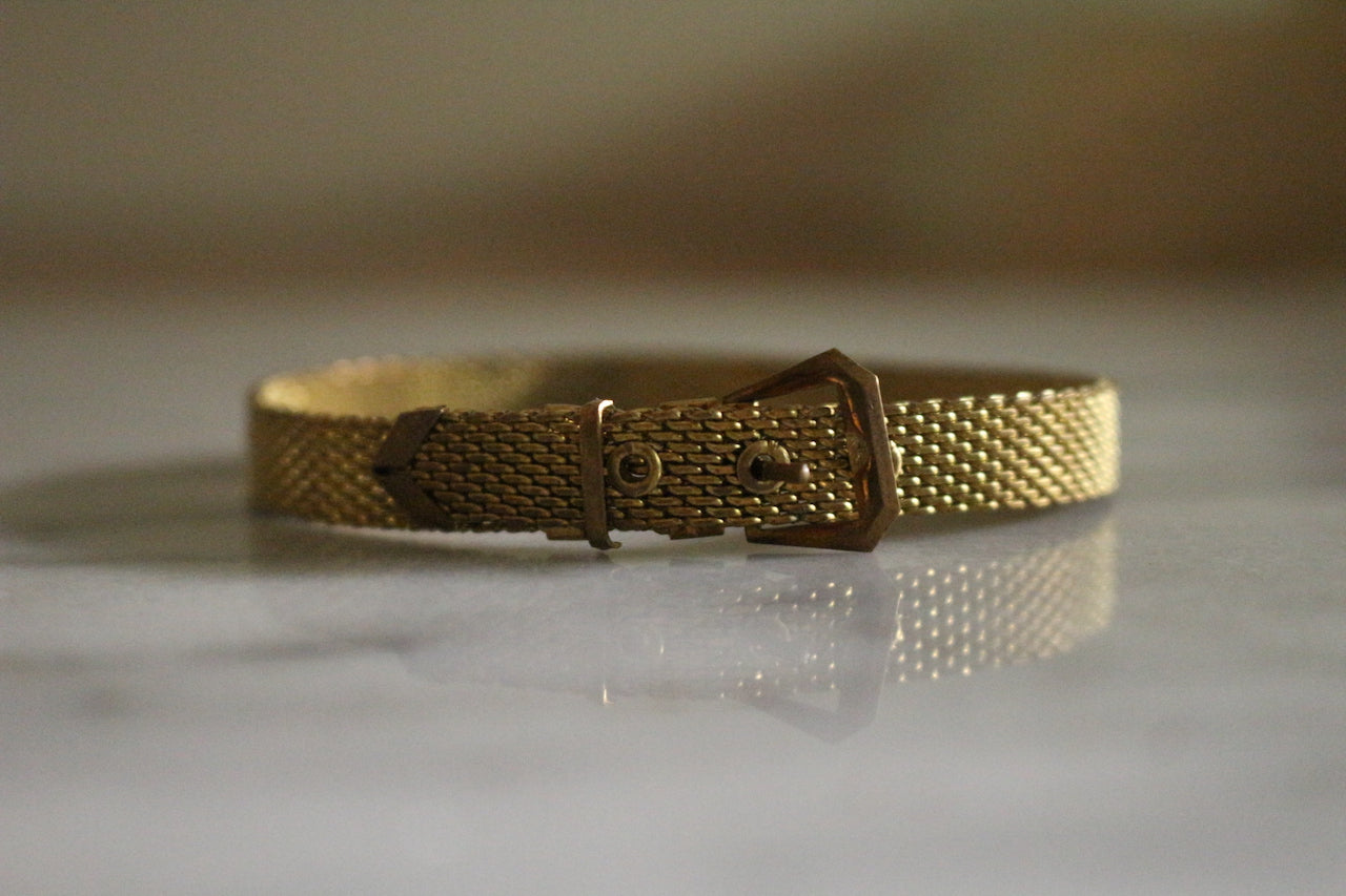 Vintage Gold Mesh Belt Bracelet