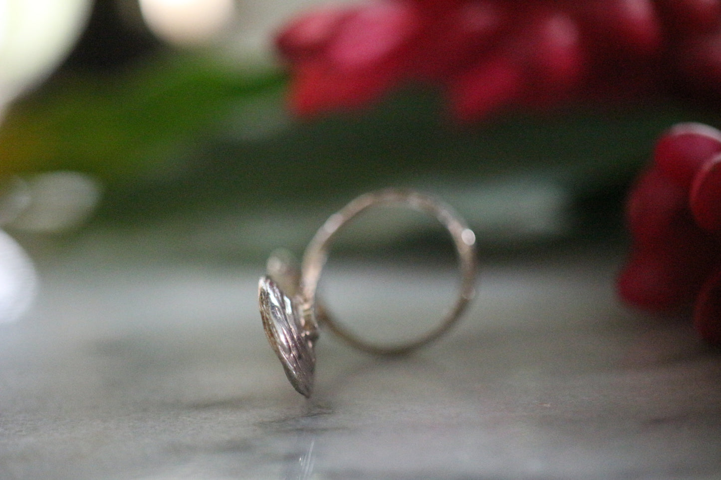 復古 1980 年代琺瑯銀當代設計戒指