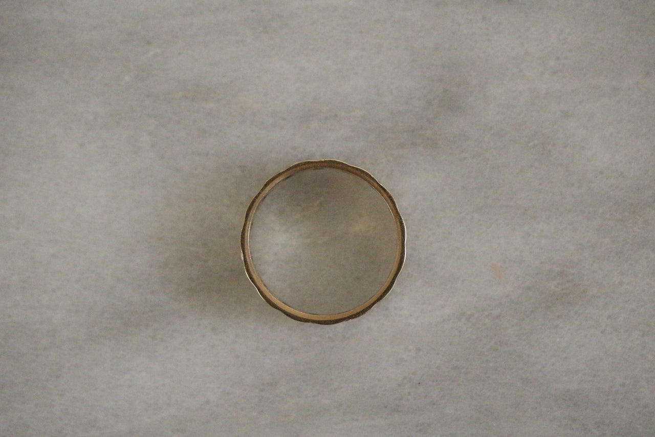 Old Vintage 1950s 9ct Gold  White Quartz Star Pattern Full Eternity Ring