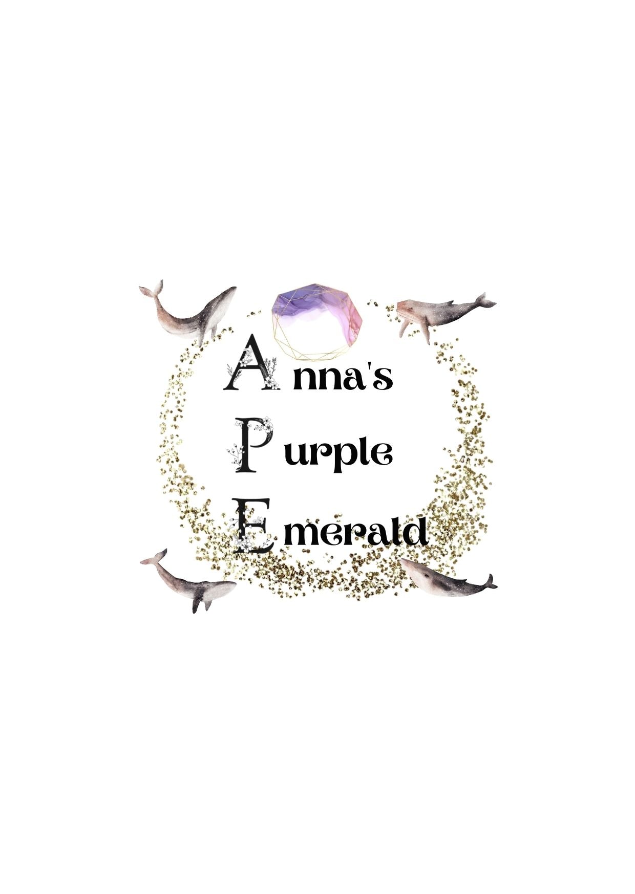 Birthday &amp; Message Card (Anna's Purple Emerald Original)