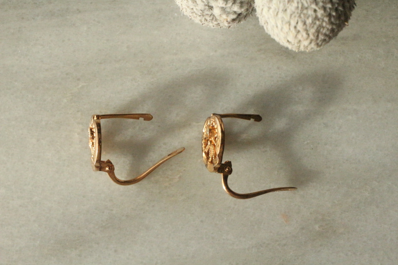 Antique Pair of Sleeping Earrings