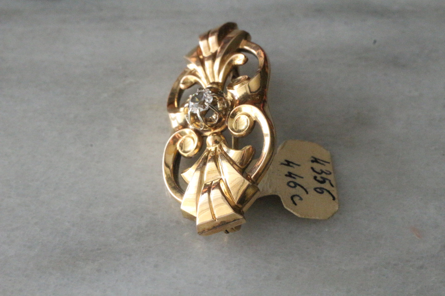 Old Vintage Gold Plated FIX Pin Brooch
