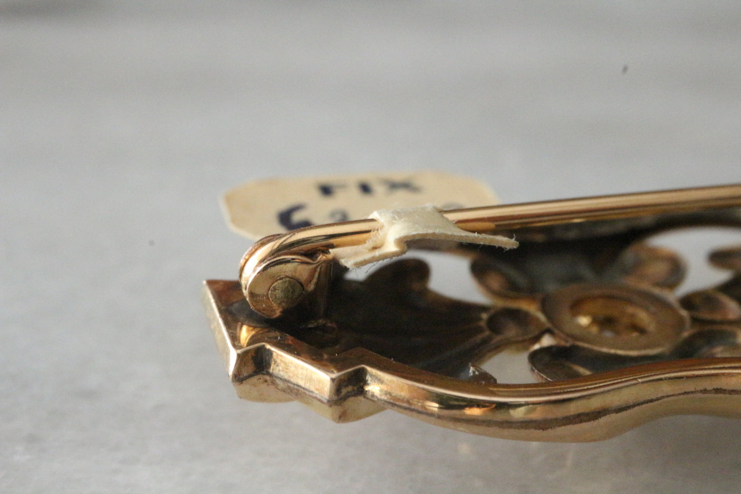 Old Vintage Gold Plated FIX Pin Brooch